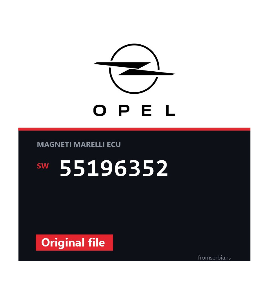 Opel Combo 55196352 original ECU file