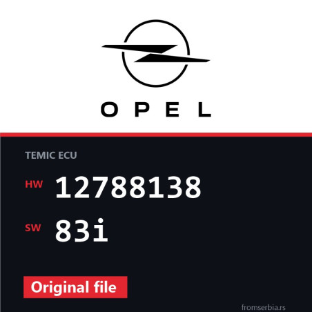 Opel Signum 12788138 83i original ECU file