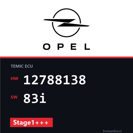 Opel Signum 12788138 83i Stage1+++ tuning file