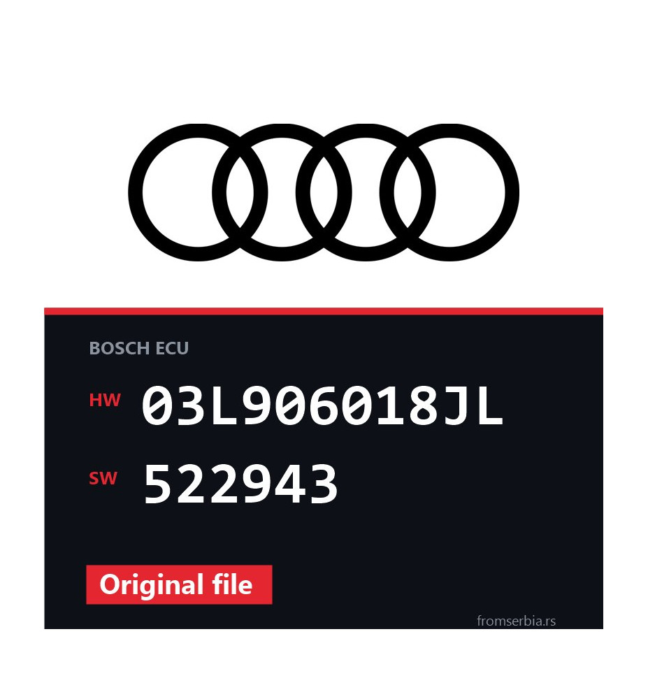 Audi A3 03L906018JL 522943 original ECU file