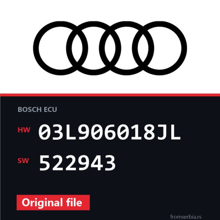 Audi A3 03L906018JL 522943 original ECU file