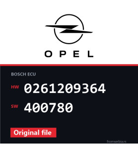 Opel Insignia 0261209364 400780 original ECU file