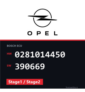 Opel Vectra-C 0281014450 390669 Stage1 / Stage2 tuning file