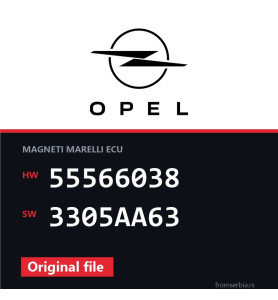 Opel Astra-H 55566038 3305AA63 original ECU file