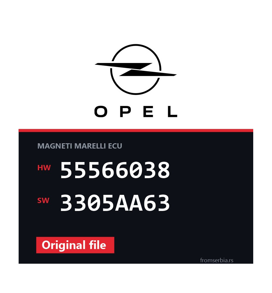 Opel Astra-H 55566038 3305AA63 original ECU file