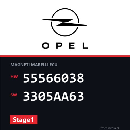 Opel Astra-H 55566038 3305AA63 Stage1 tuning file