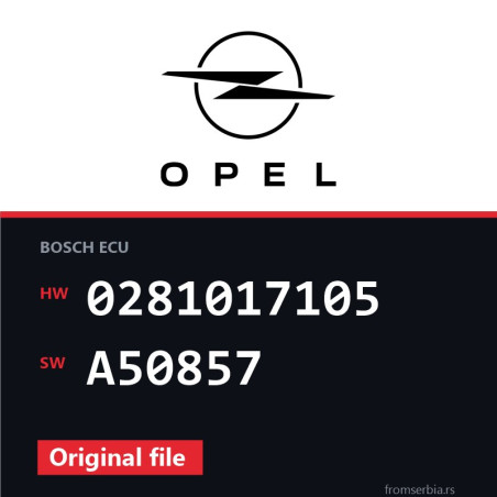 Opel Insignia 0281017105 A50857 original ECU file