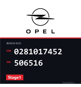 Opel Insignia 0281017452 506516 Stage1 tuning file