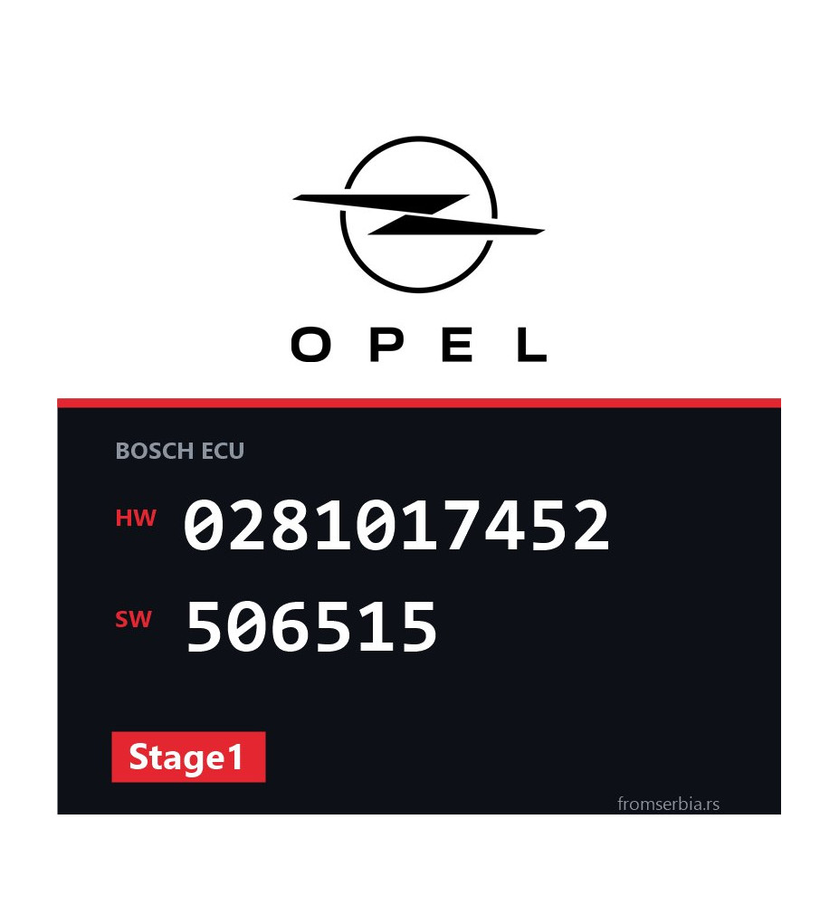 Opel Insignia 0281017452 506515 Stage1 tuning file