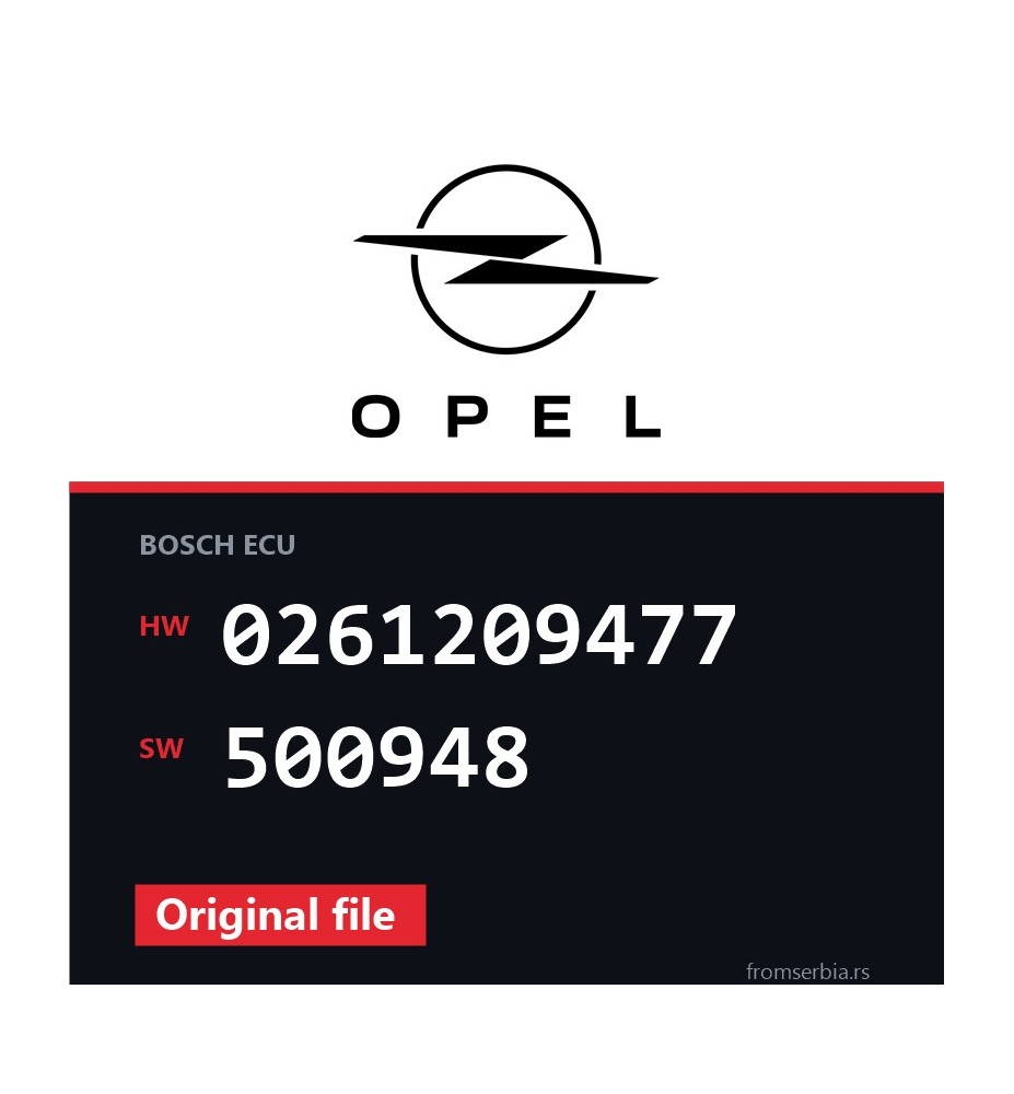 Opel Insignia 0261209477 500948 original ECU file