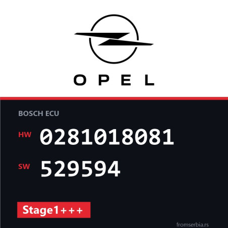 Opel 2.0 0281018081 529594 Stage1+++ tuning file