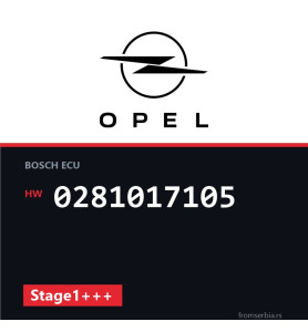 Opel 2.0 0281017105 Stage1+++ tuning file