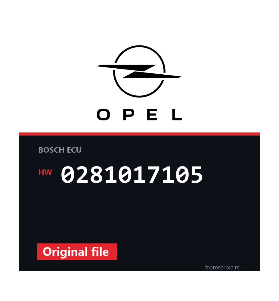 Opel 2.0 0281017105 original ECU file
