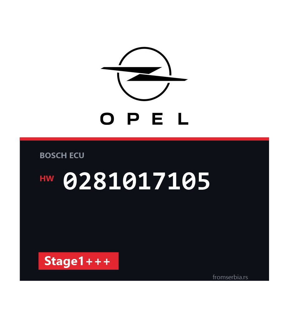 Opel 2.0 0281017105 Stage1+++ tuning file