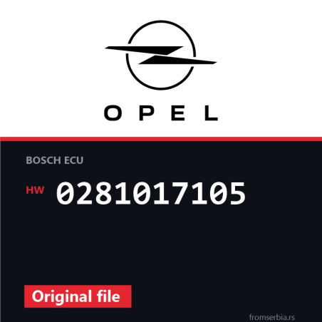 Opel 2.0CDTI 0281017105 original ECU file