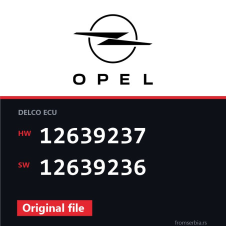 Opel Astra 12639237 12639236 original ECU file