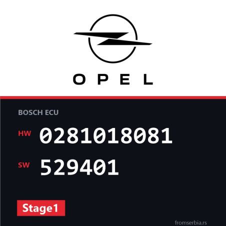 Opel Insignia 0281018081 529401 Stage1 tuning file