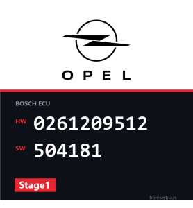Opel Insignia 0261209512 504181 Stage1 tuning file