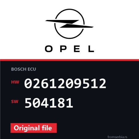 Opel Insignia 0261209512 504181 original ECU file