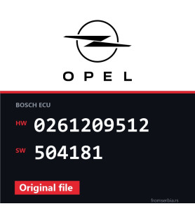 Opel Insignia 0261209512 504181 original ECU file