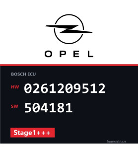 Opel Insignia 0261209512 504181 Stage1+++ tuning file