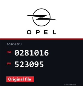 Opel Vivaro 0281016 523095 original ECU file