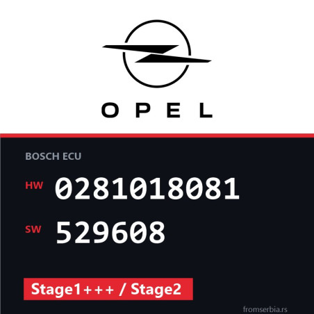 Opel 2.0 0281018081 529608 Stage1+++ / Stage2 tuning file