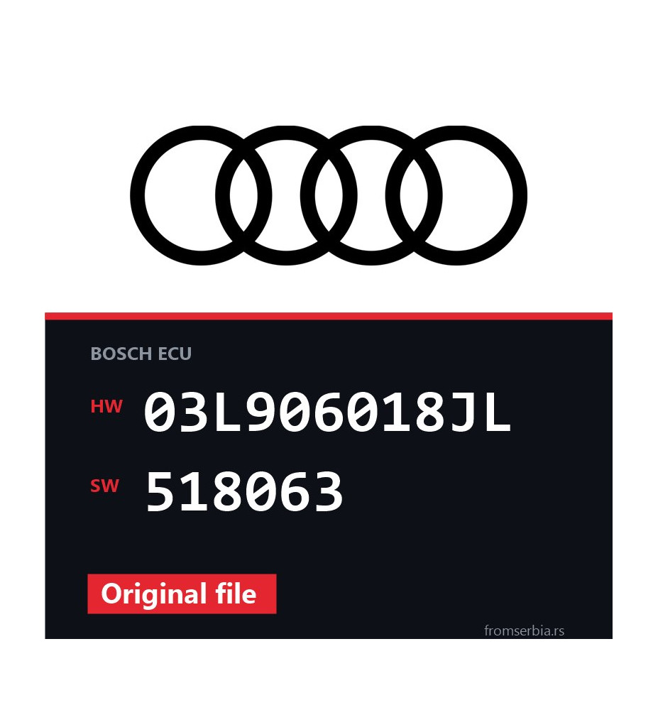 Audi A3 03L906018JL 518063 original ECU file