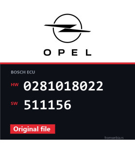 Opel Corsa 0281018022 511156 original ECU file
