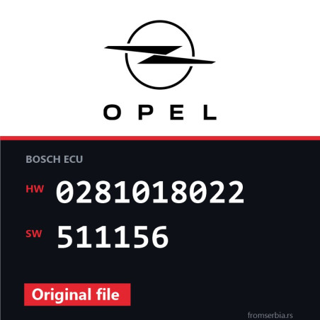 Opel Corsa 0281018022 511156 original ECU file