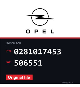 Opel Insignia 0281017453 506551 original ECU file