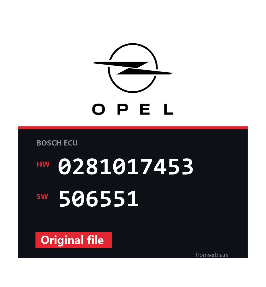 Opel Insignia 0281017453 506551 Stage1 tuning file