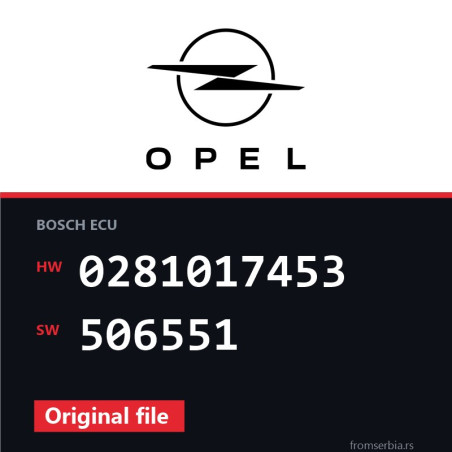 Opel Insignia 0281017453 506551 Stage1 tuning file