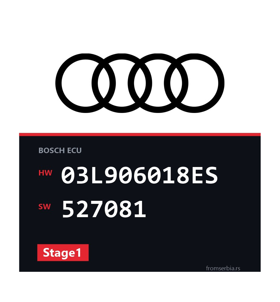 Audi A3 03L906018ES 527081 Stage1 tuning file