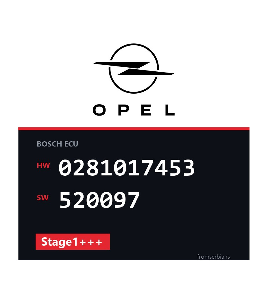 Opel Insignia 0281017453 520097 Stage1+++ tuning file