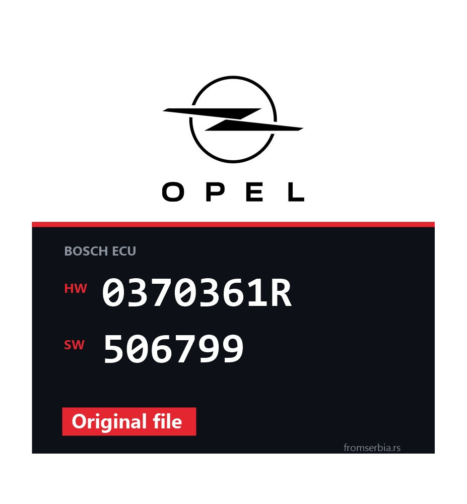 Opel Movano 0370361R 506799 original ECU file