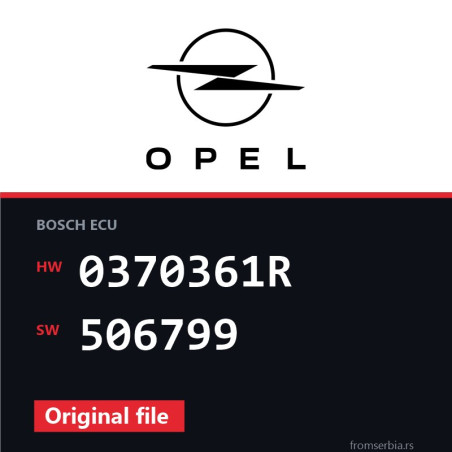 Opel Movano 0370361R 506799 original ECU file