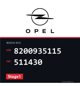 Opel Vivaro 8200935115 511430 Stage1 tuning file