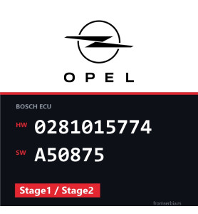 Opel Insignia 0281015774 A50875 Stage1 / Stage2 tuning file