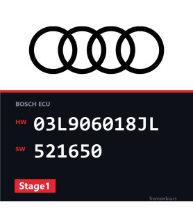 Audi A3 03L906018JL 521650 Stage1 tuning file