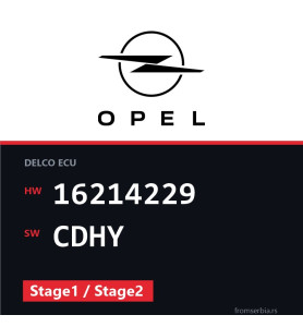 Opel Astra-F 16214229 CDHY Stage1 / Stage2 tuning file