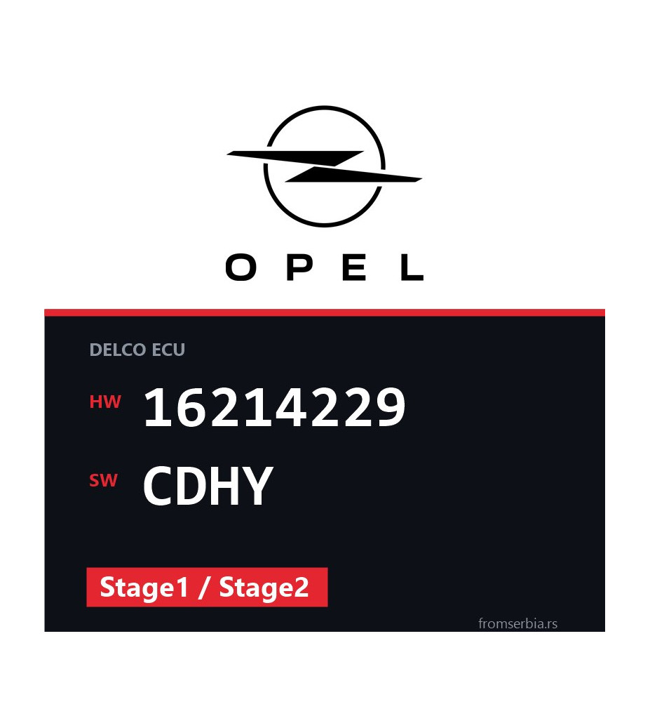 Opel Astra-F 16214229 CDHY Stage1 / Stage2 tuning file