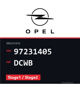 Opel Astra-F 97231405 DCWB Stage1 / Stage2 tuning file