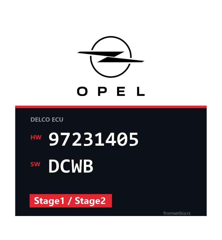 Opel Astra-F 97231405 DCWB Stage1 / Stage2 tuning file