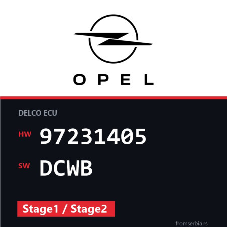Opel Astra-F 97231405 DCWB Stage1 / Stage2 tuning file