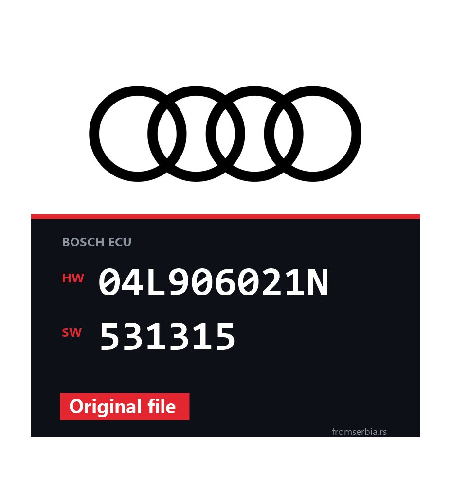 Audi A3 04L906021N 531315 original ECU file