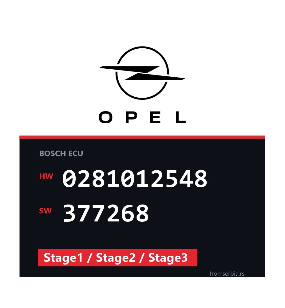 Opel Astra-G 0281012548 377268 Stage1 / Stage2 / Stage3 tuning file