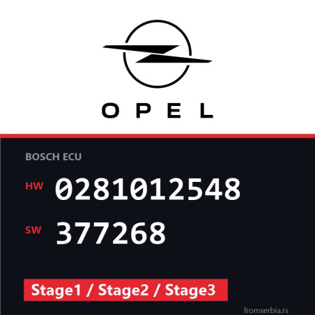Opel Astra-G 0281012548 377268 Stage1 / Stage2 / Stage3 tuning file