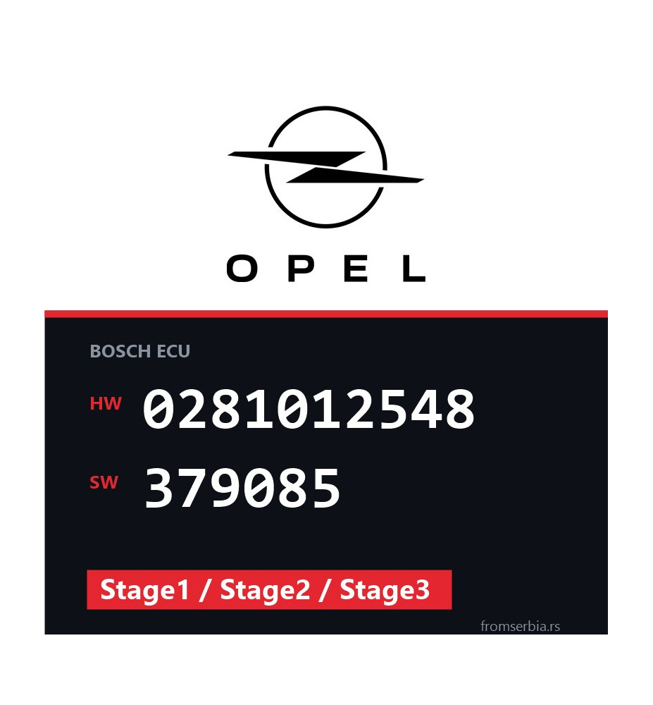 Opel Astra-G 0281012548 379085 Stage1 / Stage2 / Stage3 tuning file
