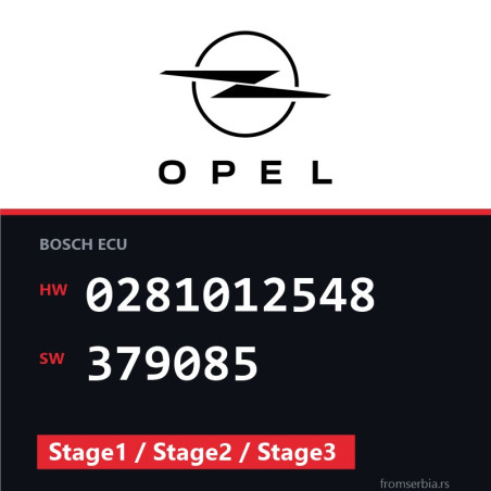 Opel Astra-G 0281012548 379085 Stage1 / Stage2 / Stage3 tuning file